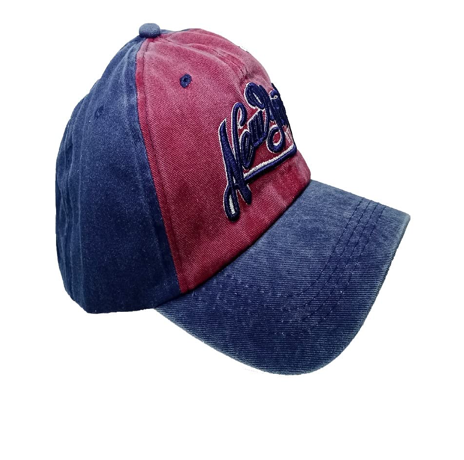 Image of Adjustable Soft Cotton Denim Cap for Men Women Baseball Vintage Washed Distressed Hats Adjustable Stylish Cap Regular Fitted