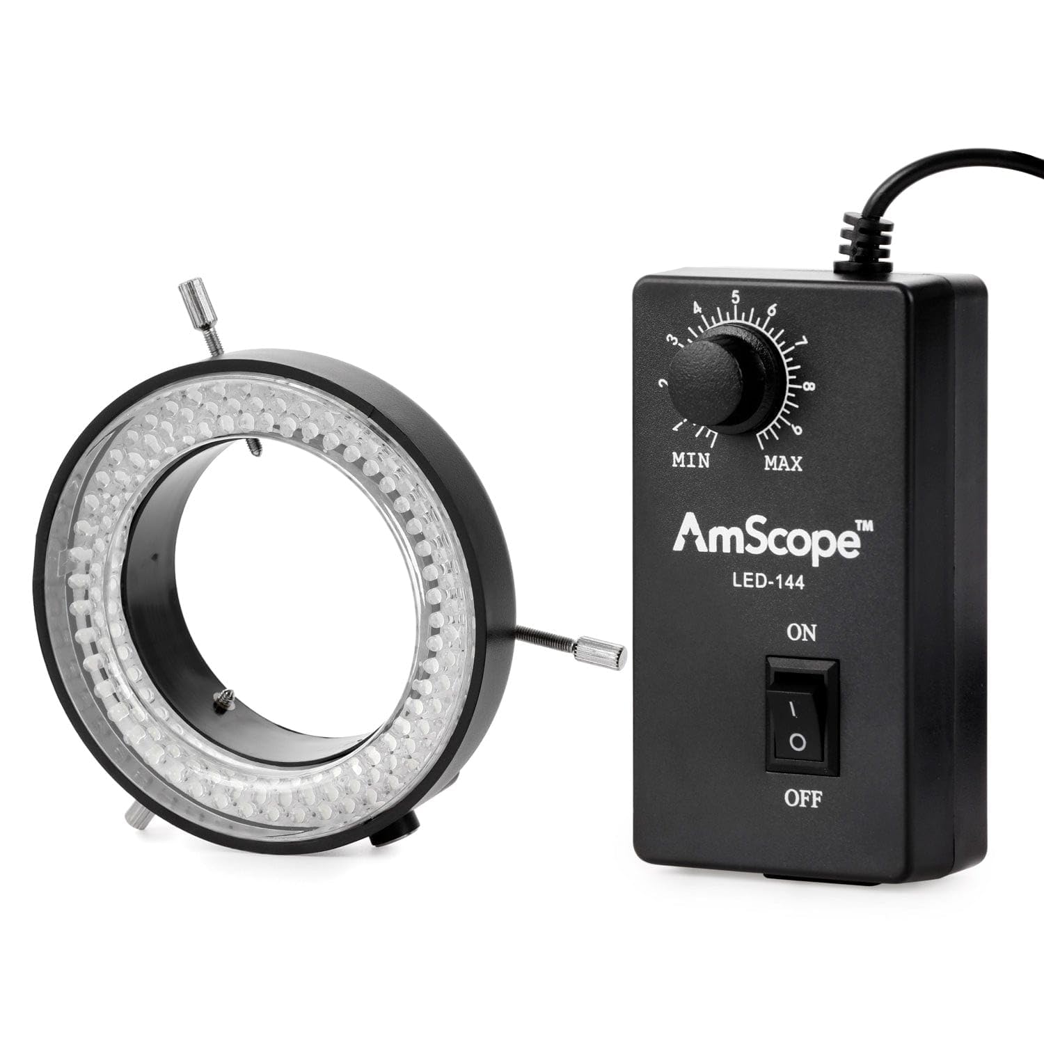 AmScopeLED-144-YK 144-LED Microscope Ring Light with Adapter
