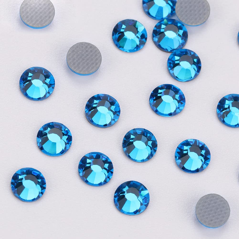 Strass Hotfix blu per scarpe Borse Unghie Artigianato Tessuto Decorazione per indumenti Accessori per gioielli DiY-157 Dark Indigo, 4mm SS16 1440 pezzi