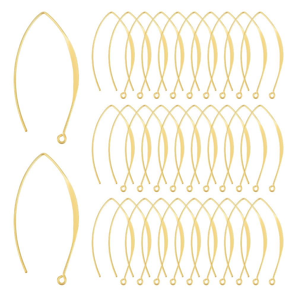 Crochets boucles d'oreilles V dorés pour porter au quotidien