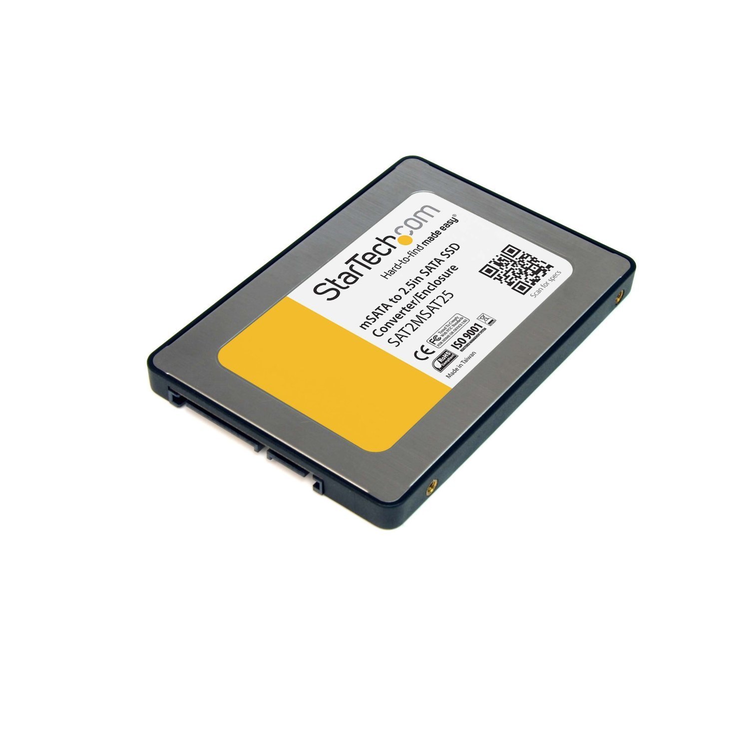 StarTech.com 2.5in SATA to Mini SATA SSD Adapter Enclosure - Mini PCIe ssd Adapter - SATA to mSATA - Mini PCIe SATA (SAT2MSAT25)