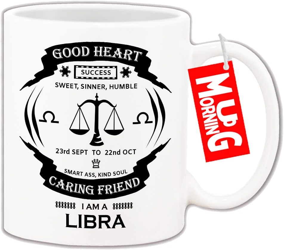 Mug Morning Libra Mug (White) | Libra Coffee Mug | Libra Zodiac Sign Mug