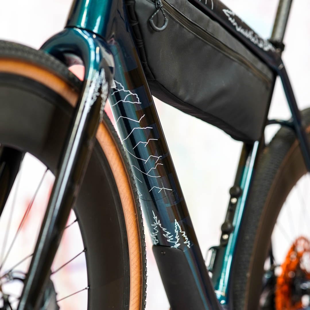 unleazhed Gravelbike - Pellicola protettiva per telaio opaca, per Gravel Bikes Made in Germany, set completo di protezione del telaio