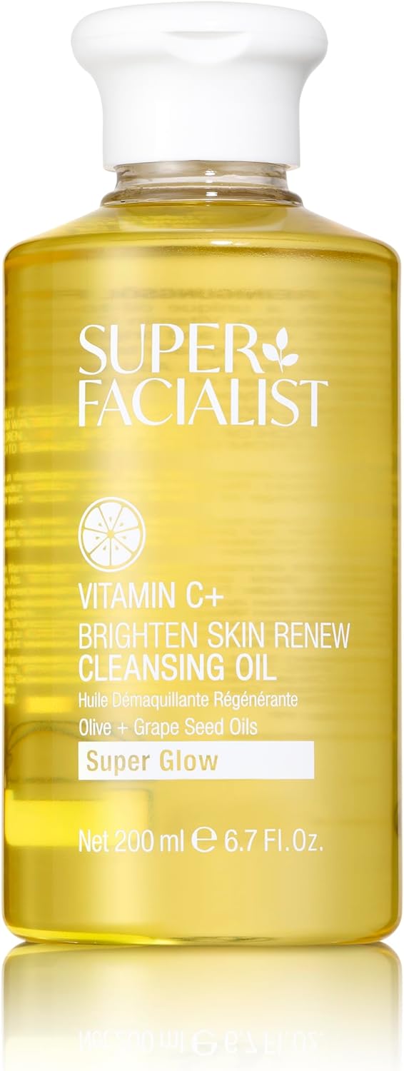 Super Facialist, Vitamin C Skin Renew Cleansing Oil, Removes Makeup & Daily Impurities, 200ml