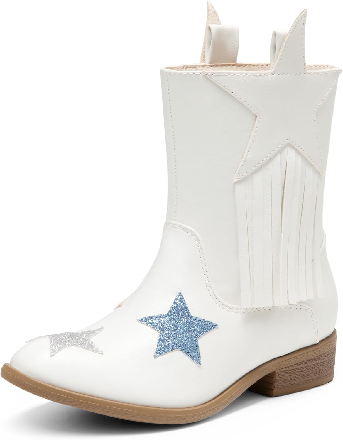 DREAM PAIRS Girls Cowgirl Cowboy Western Mid Calf Tassel Boots