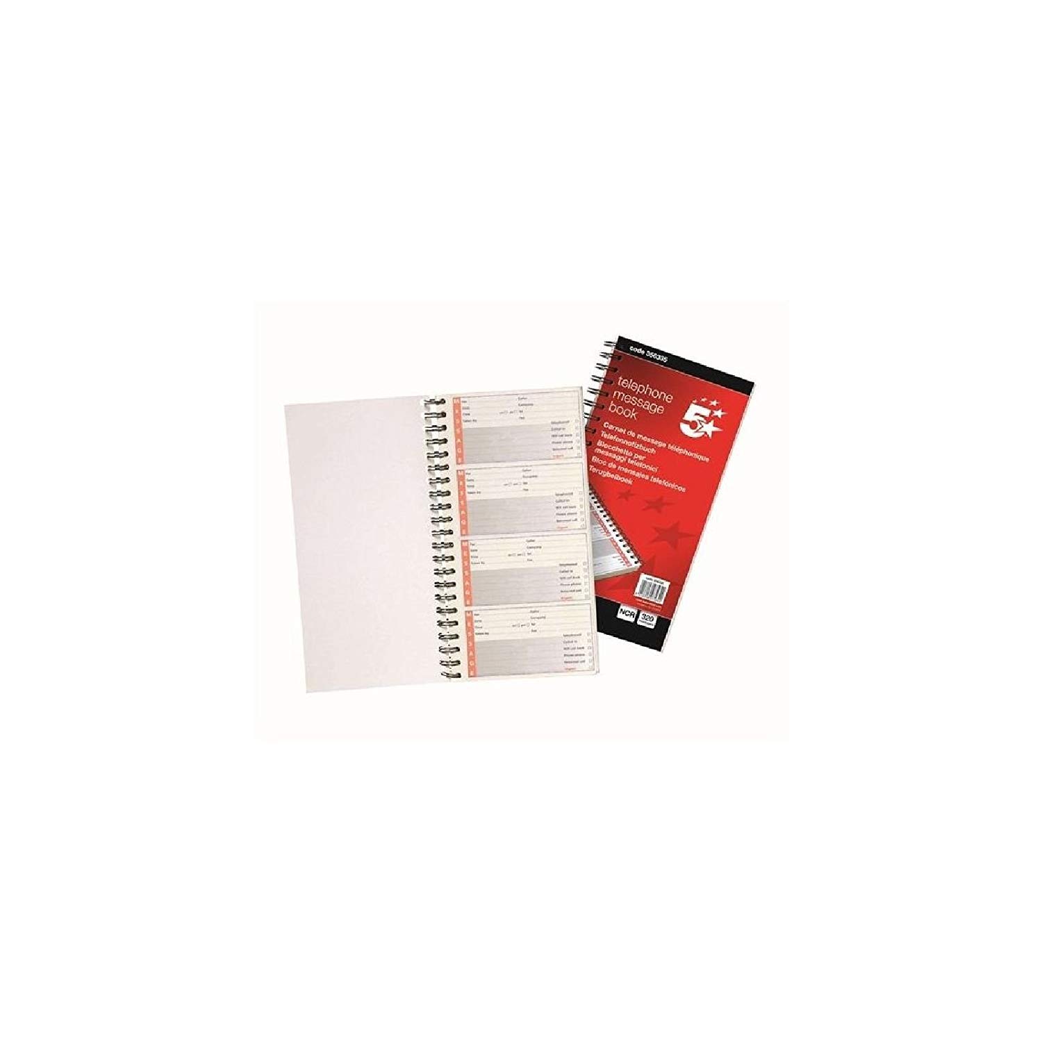 3 X Office Telephone Message Book Wirebound Carbonless 320 Notes 80 Pages 279x152mm