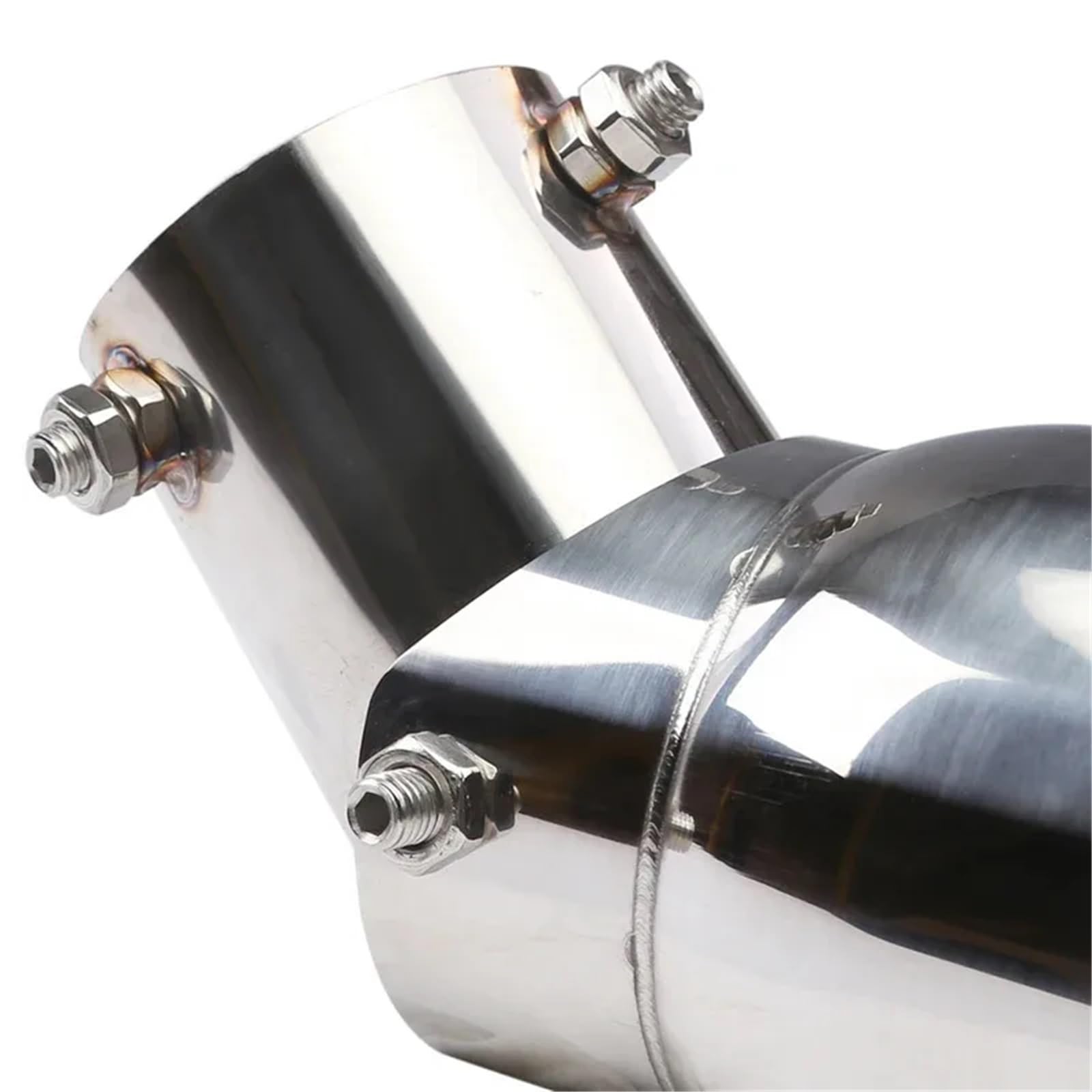 Końcówka rury wydechowej ze stali nierdzewnej 63mm/3.5 "89mm regulowany uniwersalny pasujący do samochodu SUV pojedyncza rura walcowana Tłumik do auta(Black)