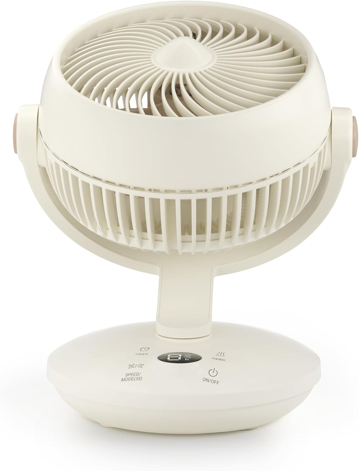 Fan for Bedroom, 120° & 90°Oscillating Desk Fan, 8 Speeds, 3 Modes, 9H Timer, Portable for Home, Office