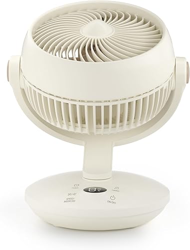 Miniatura 10 de Candy - Ventilador de pie para dormitorio, ventilador de pedestal oscilante de 90° y 120°, ventilador de piso ajustable en 3 alturas con motor CC