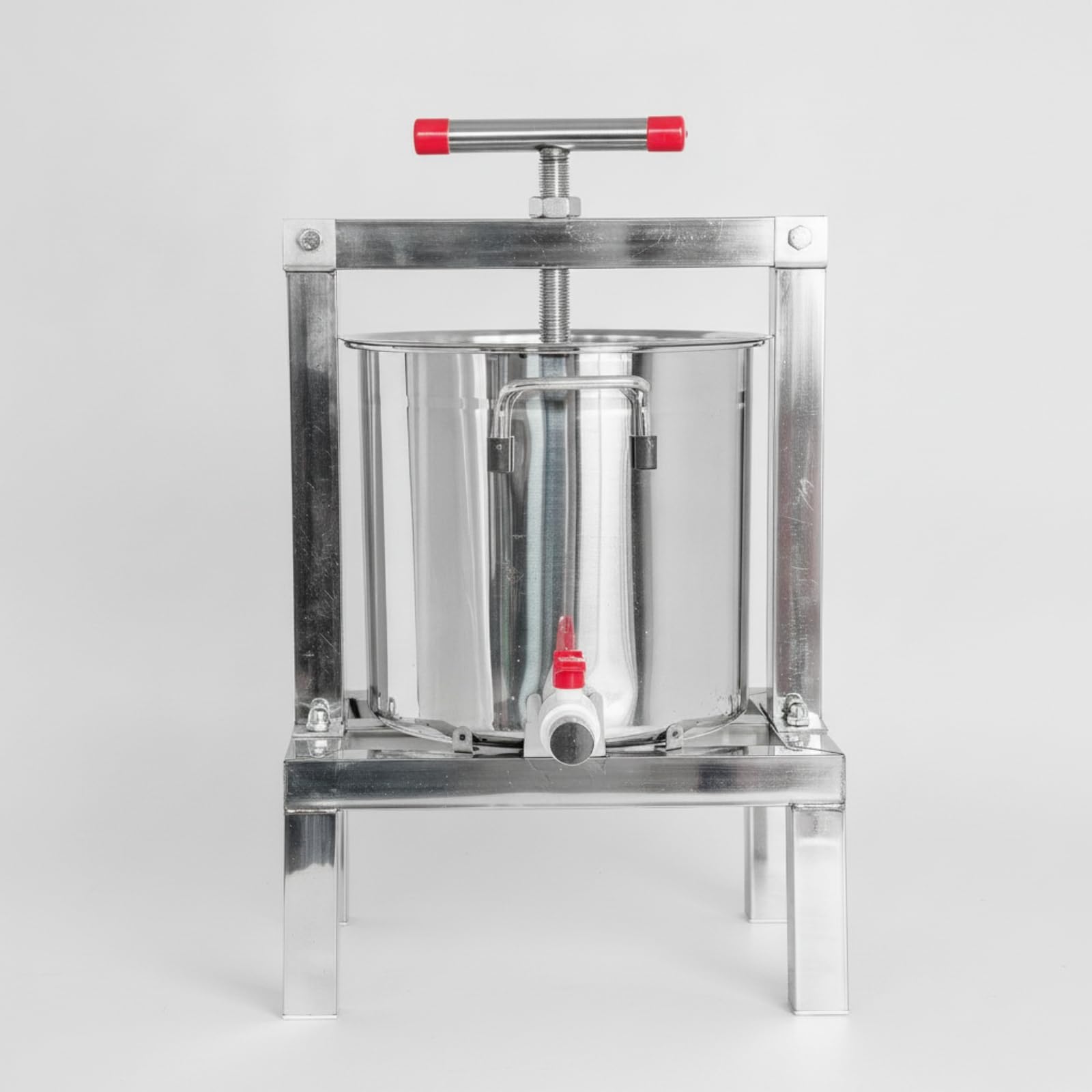 Torchio in Acciaio Inox Robusto Estrattore Compatto Smielatore per Fattoria, Laboratorio, Con Valvola E Cuscinetto Completamente Sigillato