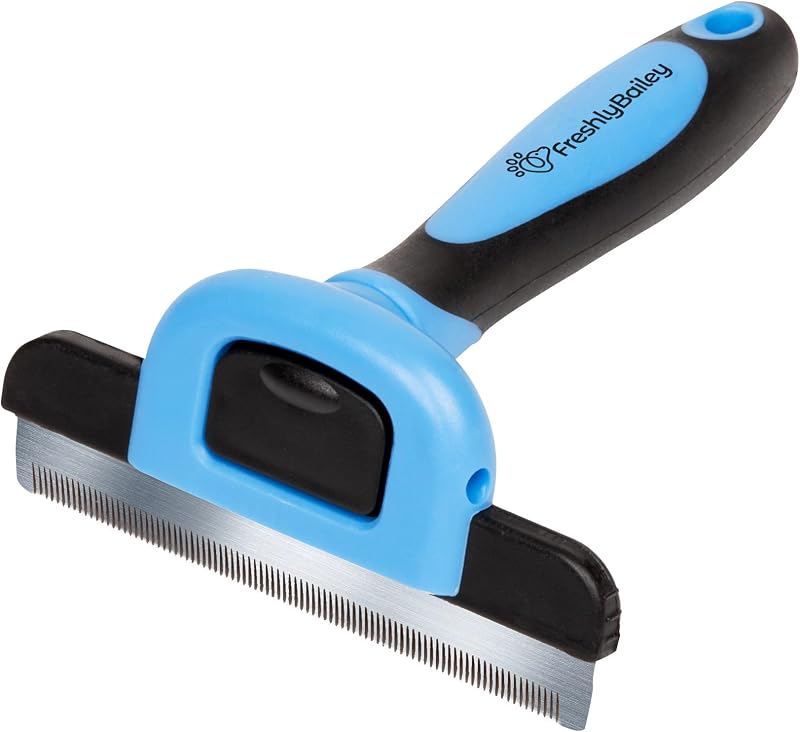 Short Hair Deshedding Brush for Dogs & Cats - Grooming Comb | Short-hair Deshedder Grooming Comb for Dogs and Cats to Loosen and Remove Shedding Fur