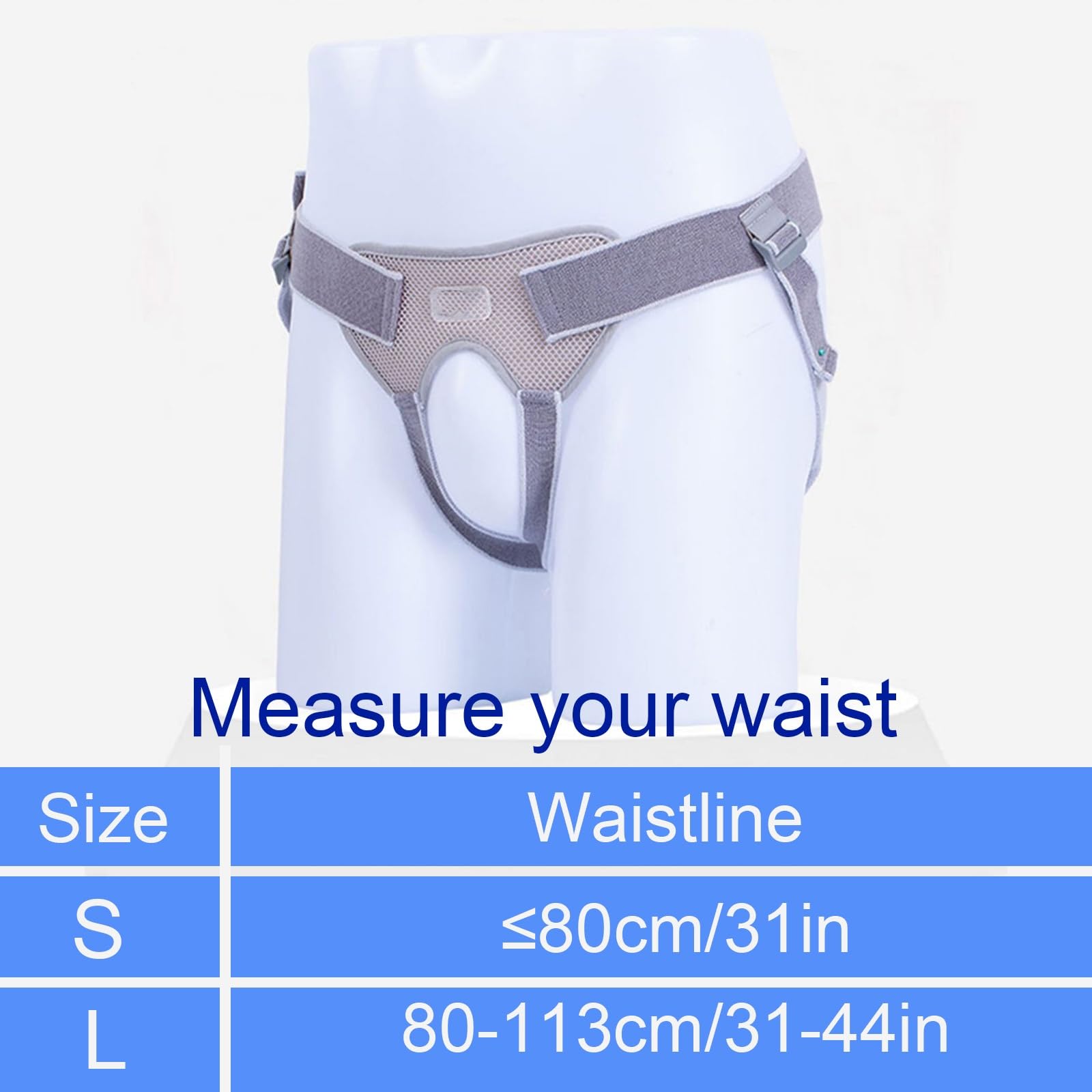 Cintura Ernia Inguinale Uomo e Donna, Slip Ernia Inguinale Uomo, Tutore per Lato Singolo/Doppio, Pancera Post Operatoria con 4 Cuscinetti di Compressione(Large)