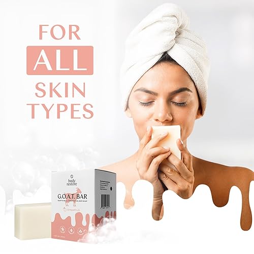 Miniatura 5 de Body Restore Jabón de leche de cabra con aceite de coco y manteca de karité, (pomelo paquete de 2), para piel seca y sensible a la picazón, todo