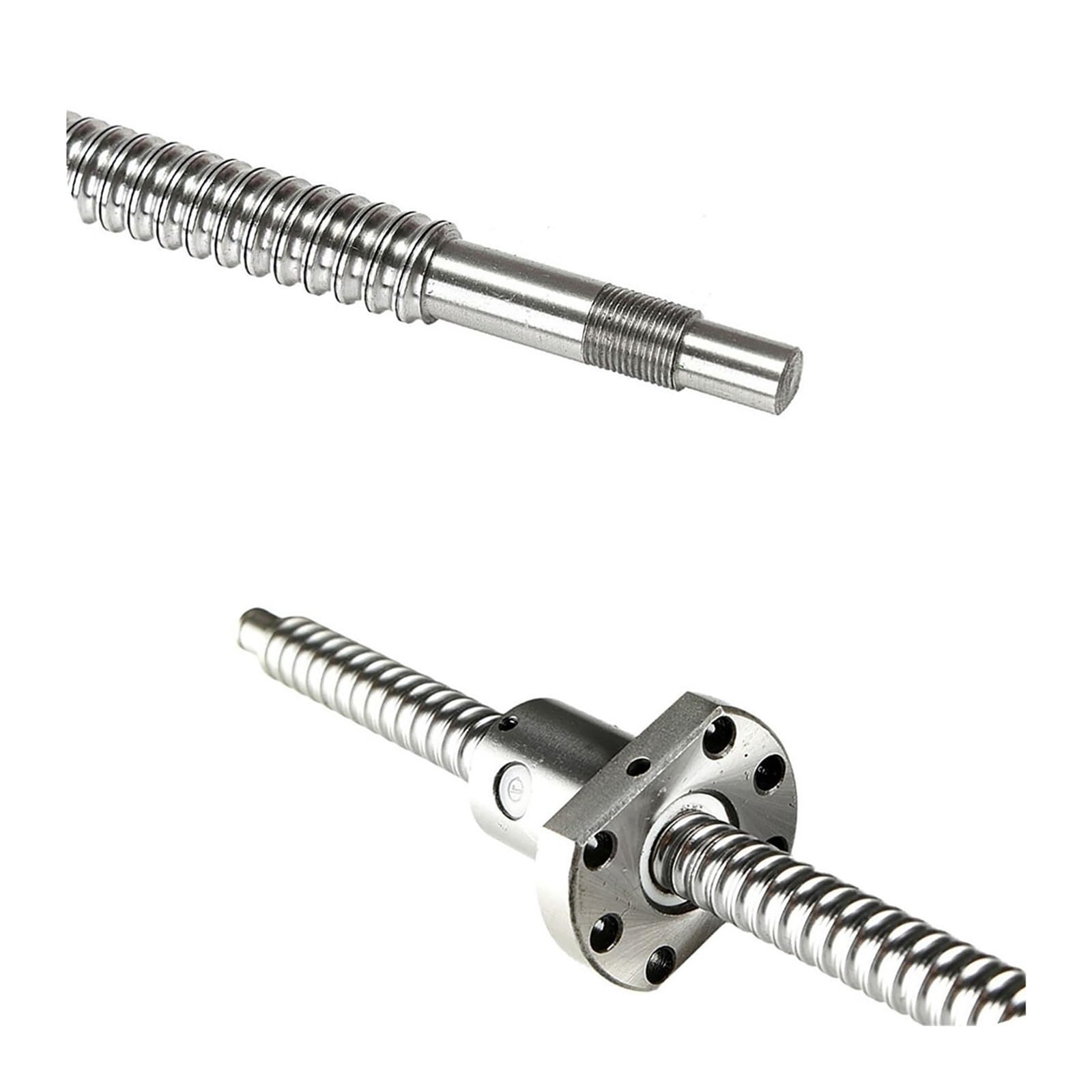 Zestaw śrub kulowych, Walcowana śruba kulowa RM1605 SFU1605 C7 z obróbką końcową i nakrętką 250-550 mm(300mm)