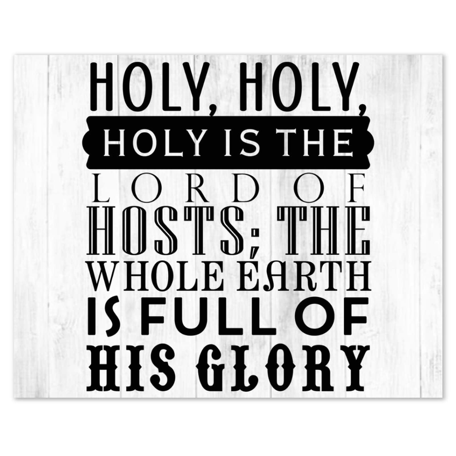 Décoration murale Holy Is The Lord en bois pour habiller un mur vide avec style