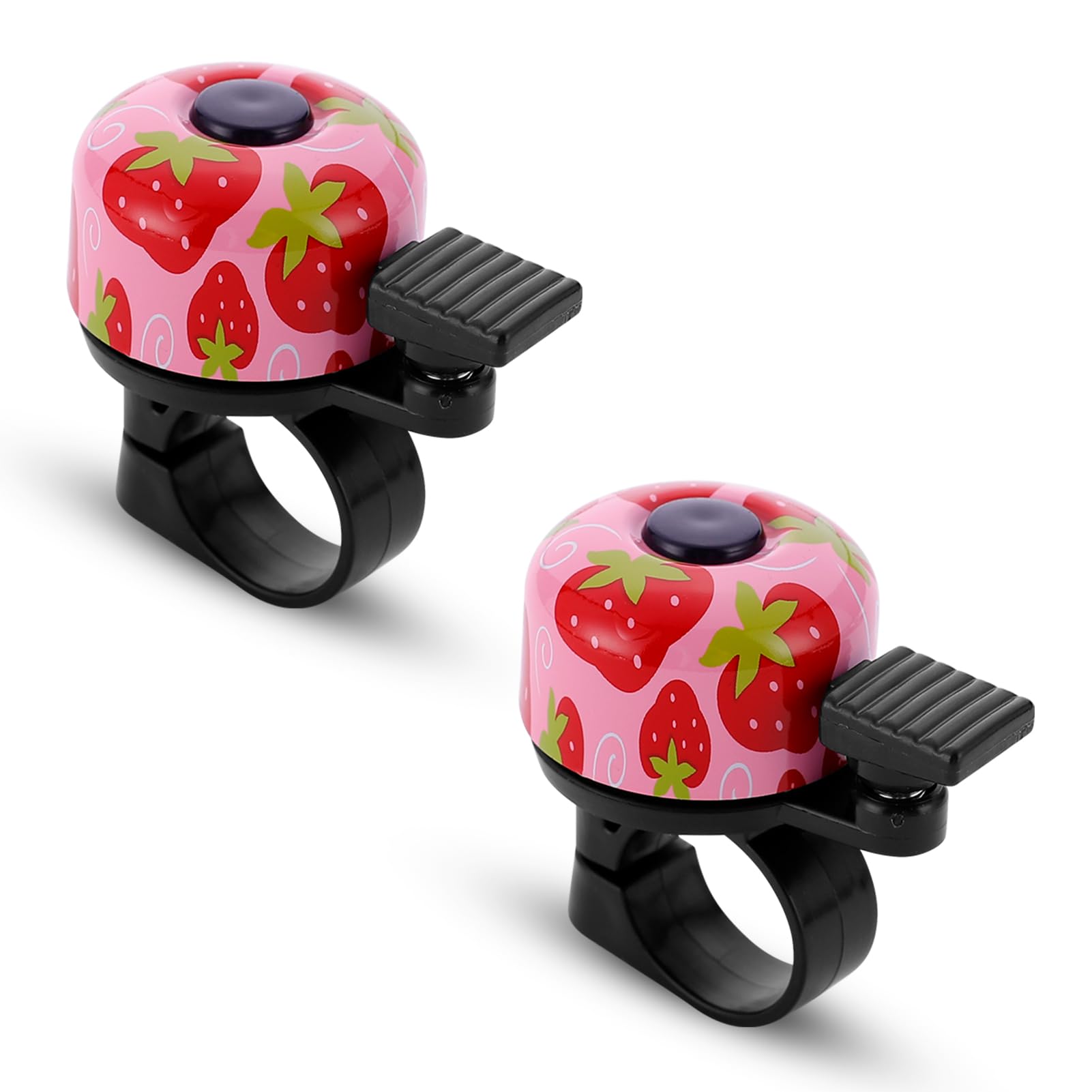 Paliston Bike Bell Bicycle Bell Crisp Sound for Adults Kids Boys Girls Strawberry & Strawberry