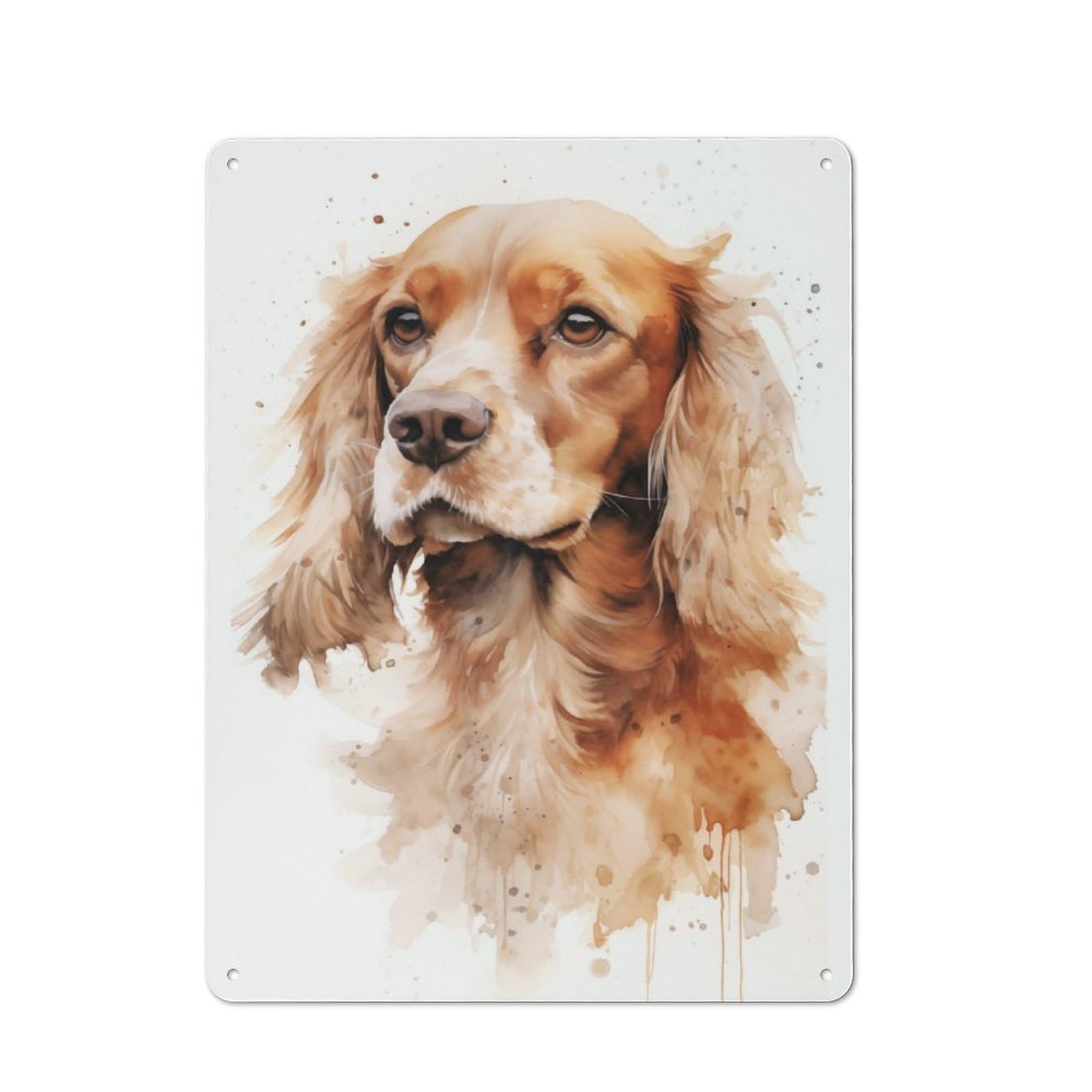 Junmoney Cocker Spaniel Dog Retro Tin Sign 40X30cm For Workshop Wall, For Collectors Of Retro Metal Wall Decor