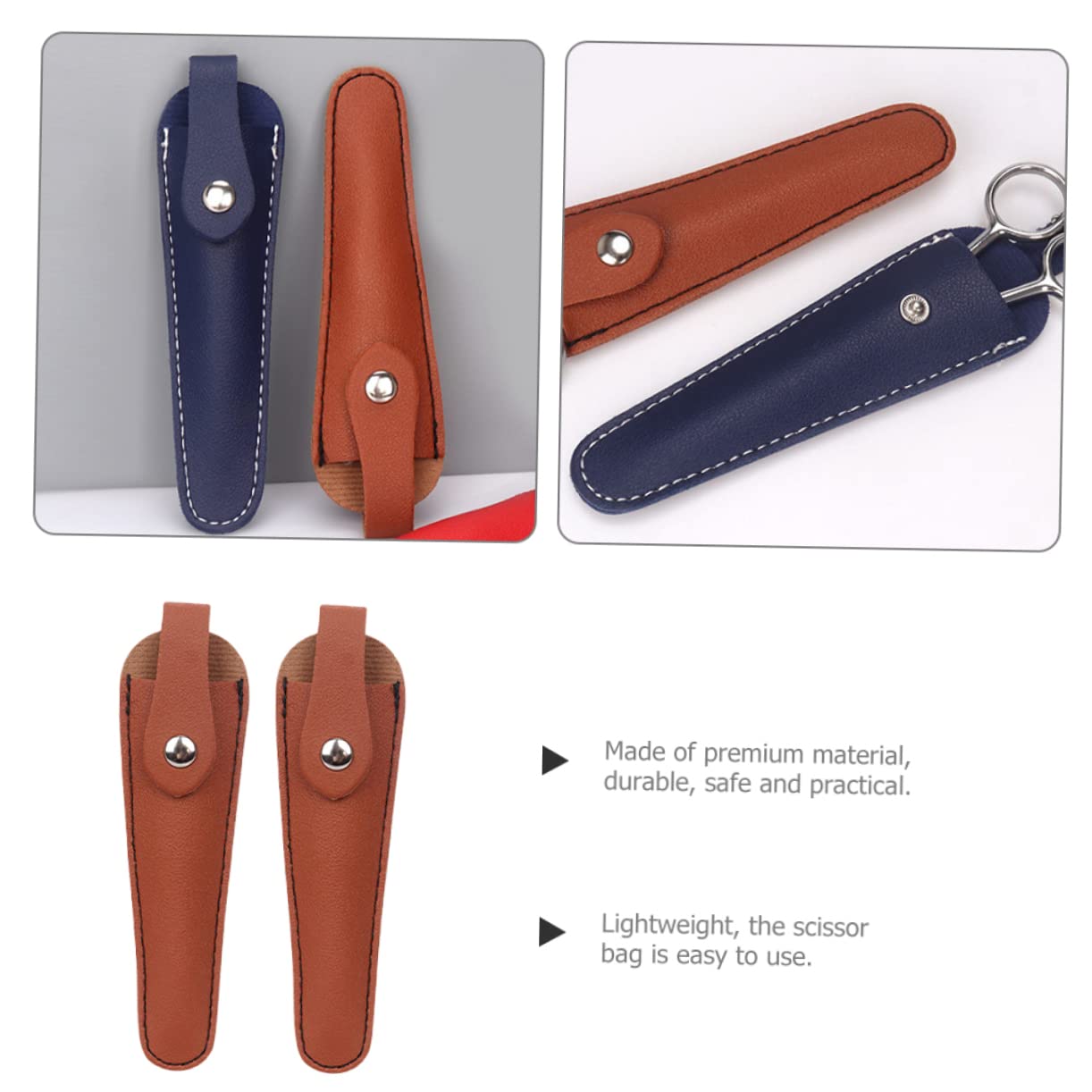 CANIGHT Leather Scissor Pouch for Women Hairdresser Barber Scissor Case Holder