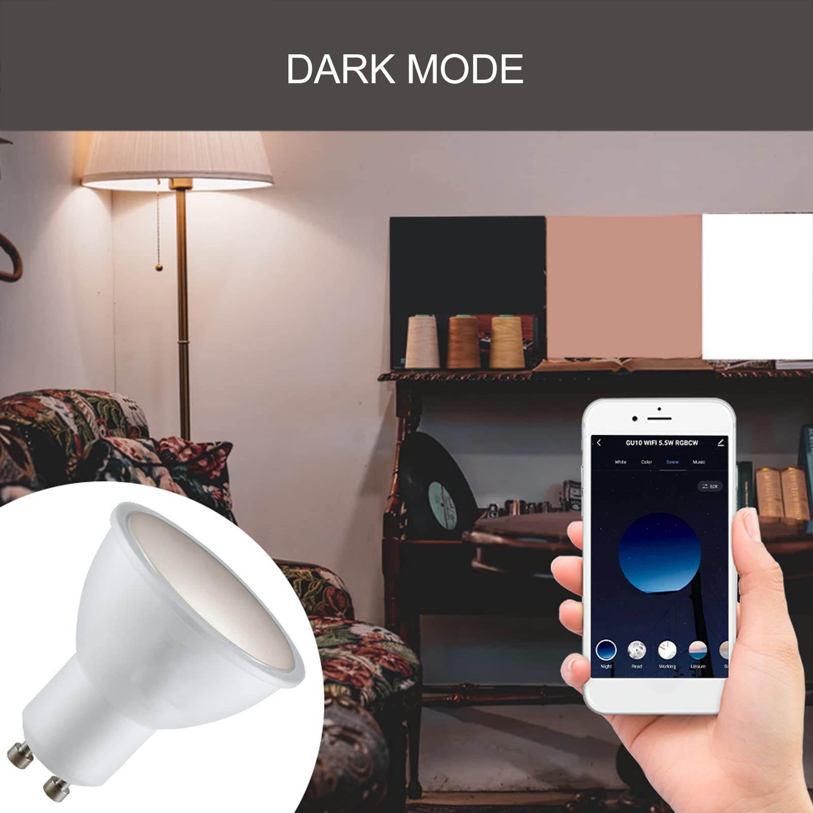 Chrees Lampadina WiFi Smart LED Che Cambia, luminosità Regolabile, Controllo Vocale per la Casa, Set da 4 Pezzi