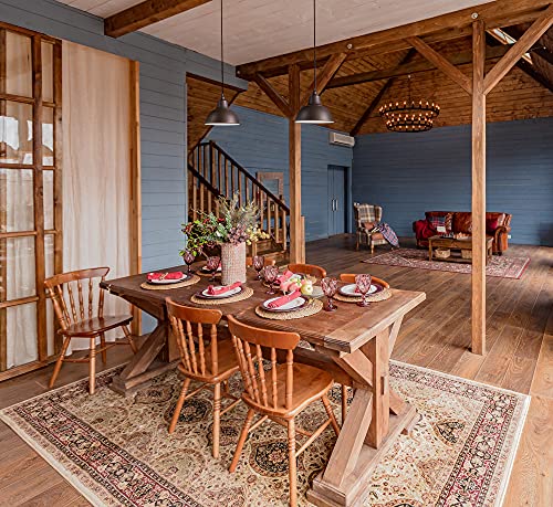 Coramdeo Oakhouse 8.5” Farmhouse Barn Pendant Light Fixture, Indoor Or Outdoor, Rustic Bronze Finish With White Reflective Interior, Adjustable Pendant Cord Length, Damp Location #TOP3