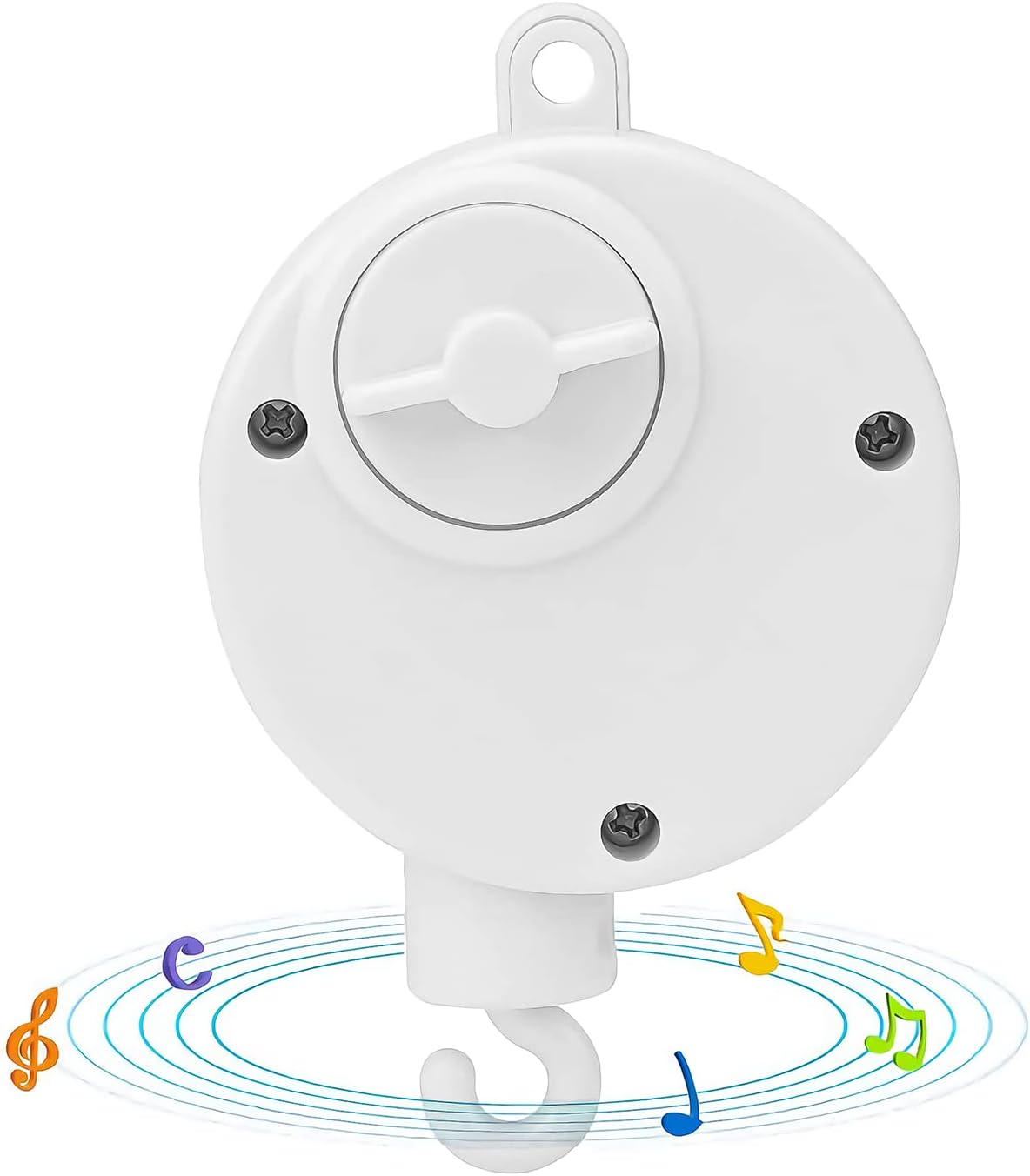 Baby Crib Bed Hanging Bell Wind-up Rotating Music Box, Musical Crib Mobiles Toys Baby Bed Bell Toys with Rotating Hook, Newborn Hanging Melody Toys for Crib Bed Bassinet Stroller Rail