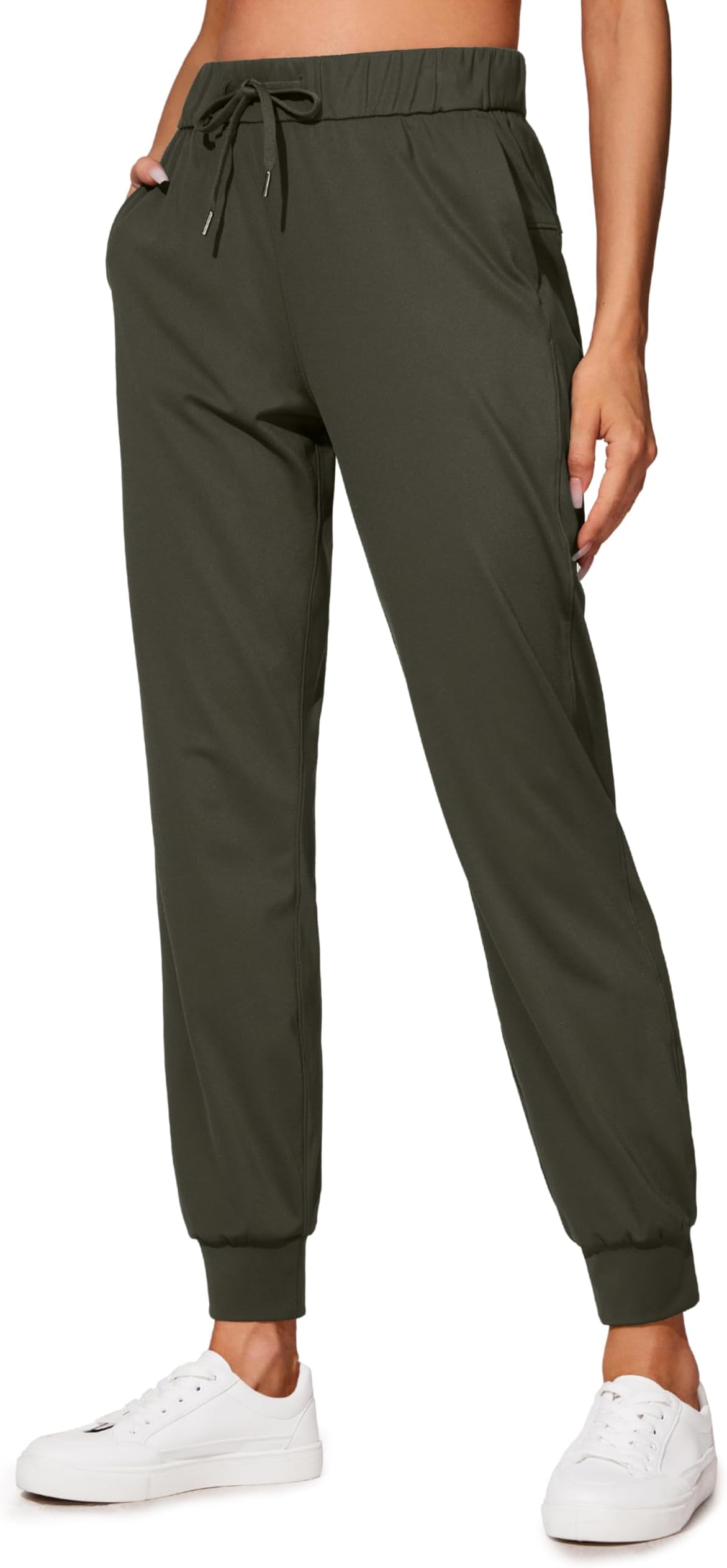 olive green adidas joggers womens