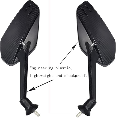 Miniatura 4 de Mamiko Espejos universales de motocicleta de 0.315 pulgadas para manillar de 78 pulgadas, compatible con ATV, motos de nieve, scooter, ciclomotor,