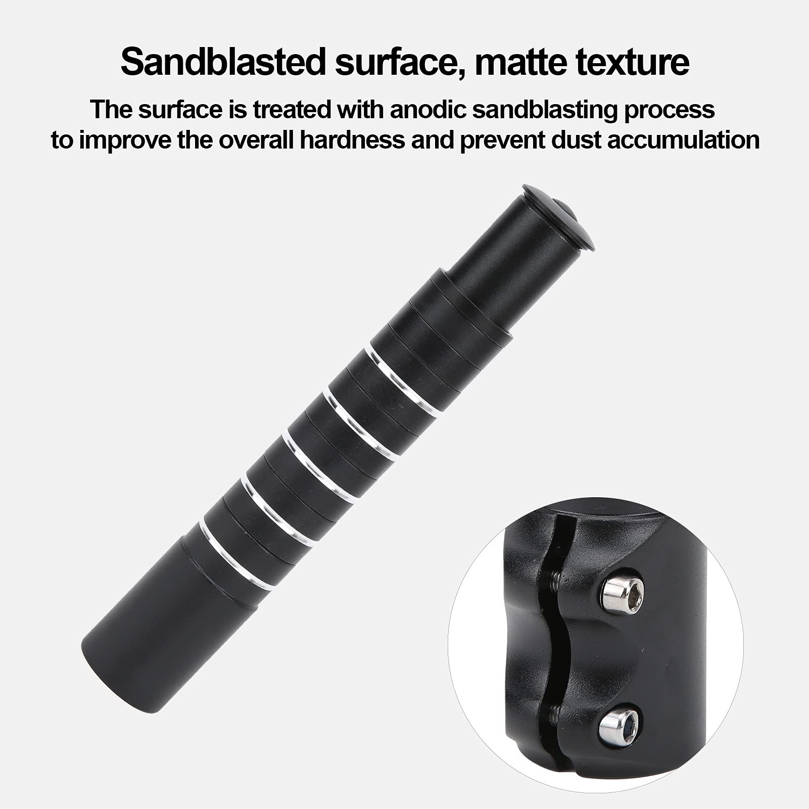 RiToEasysports Estensione dello Stelo della Forcella della Bicicletta Regolabile in Lega di Alluminio per Riser per Manubrio per Mountain Bike(210 mm)