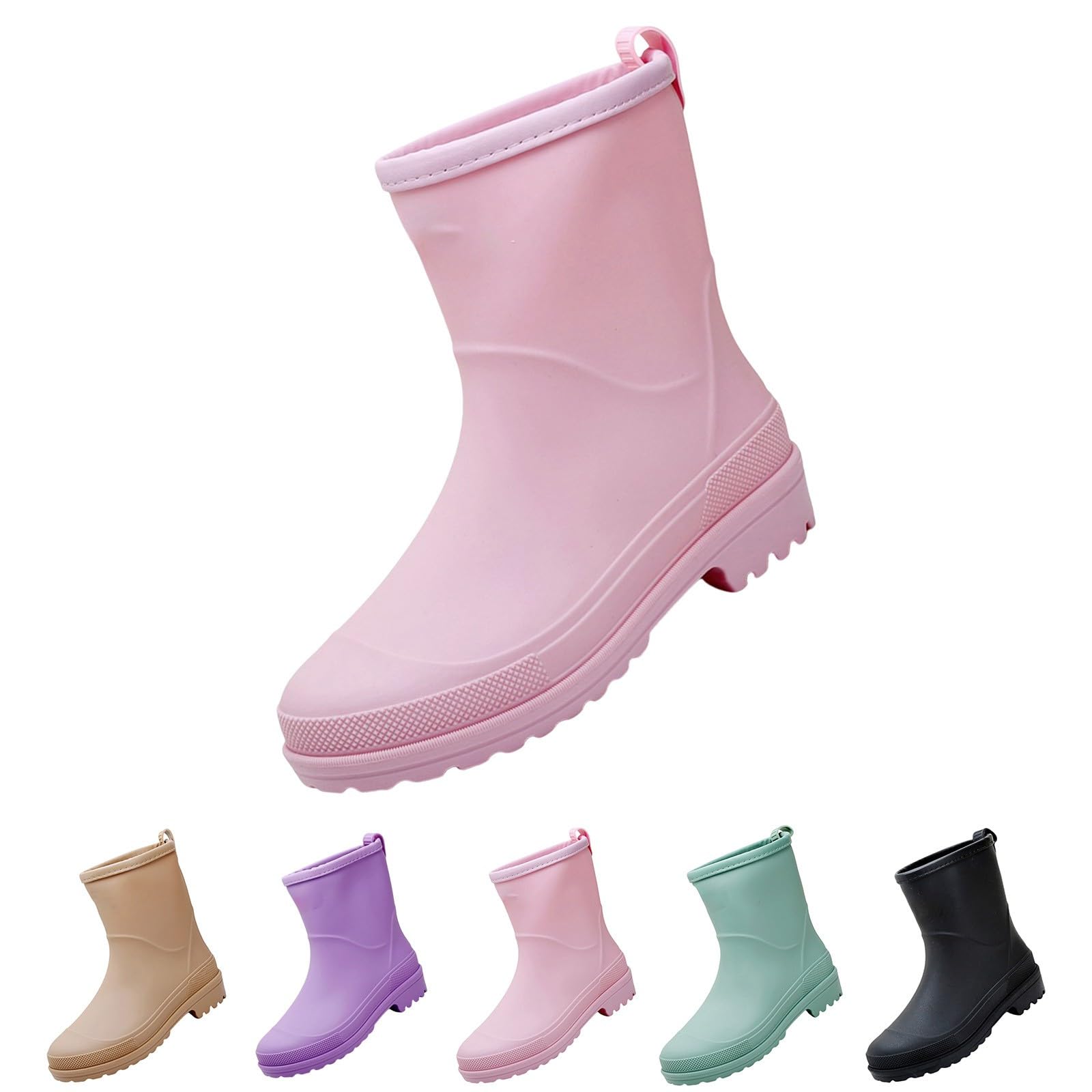 Botas de goma para mujer, botas de lluvia cortas, botas de lluvia, impermeables, botines de goma, botas de jardín al aire libre, antideslizantes, botines de lluvia, botas de lluvia, botas semibotas