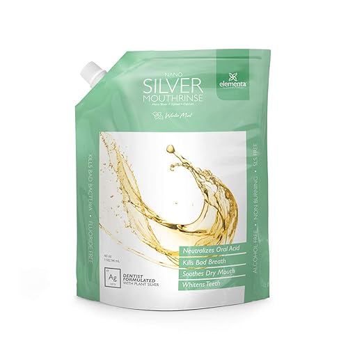Miniatura 1 de Elementa Silver Nano Silver Xylitol Boca Wash Refill Pack  Enjuague bucal Cuidado bucal 40 oz  Fórmula dentista, sin alcohol y flúor (menta de