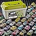Liberty Imports 50-Pack Pull Back Cars for Kids, 1:64 Scale Mini Car Toys Bulk Metal Race Vehicles in Storage Bucket - Party Favors Goodie Bag Stuffers Classroom Prizes for Boys Girls Toddlers