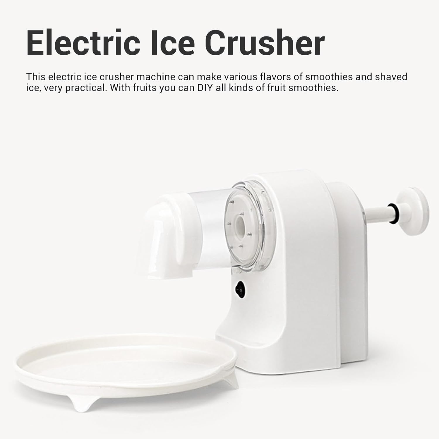 Electric Ice Crusher,2000mAh USB Rechargeable Shaved Ice Machines Snow Cone Machine with 2 Reusable Ice Cups for Cocktail Fruit Smoothies