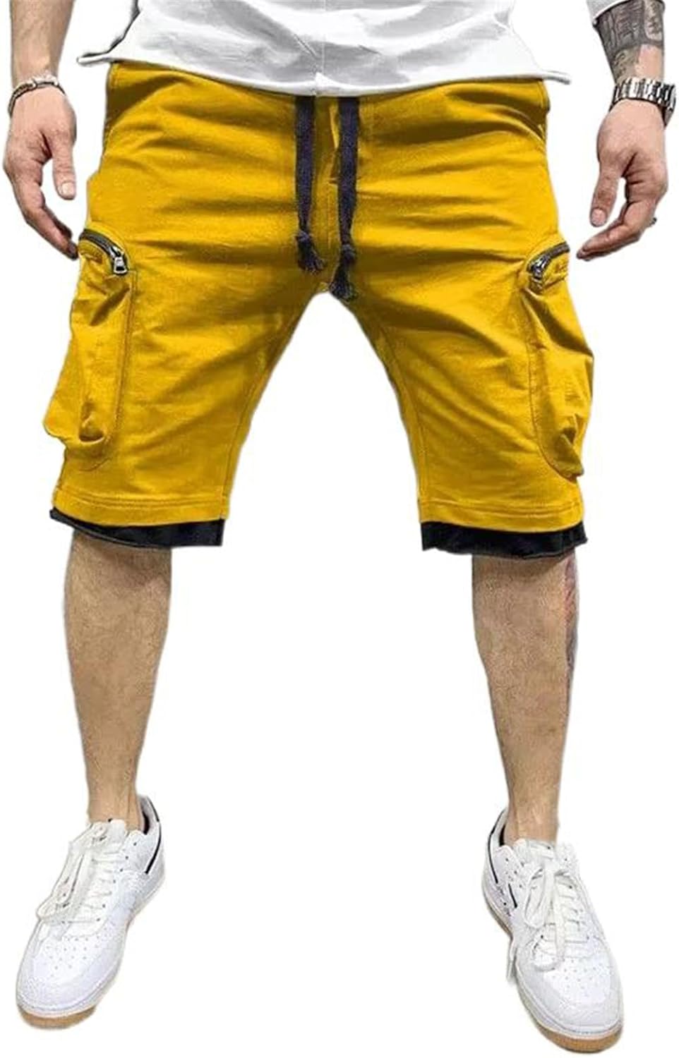 GUOYUXIAO Men's Urban Style Casual Shorts Hiking Market Daily Wear Practical Lightweight