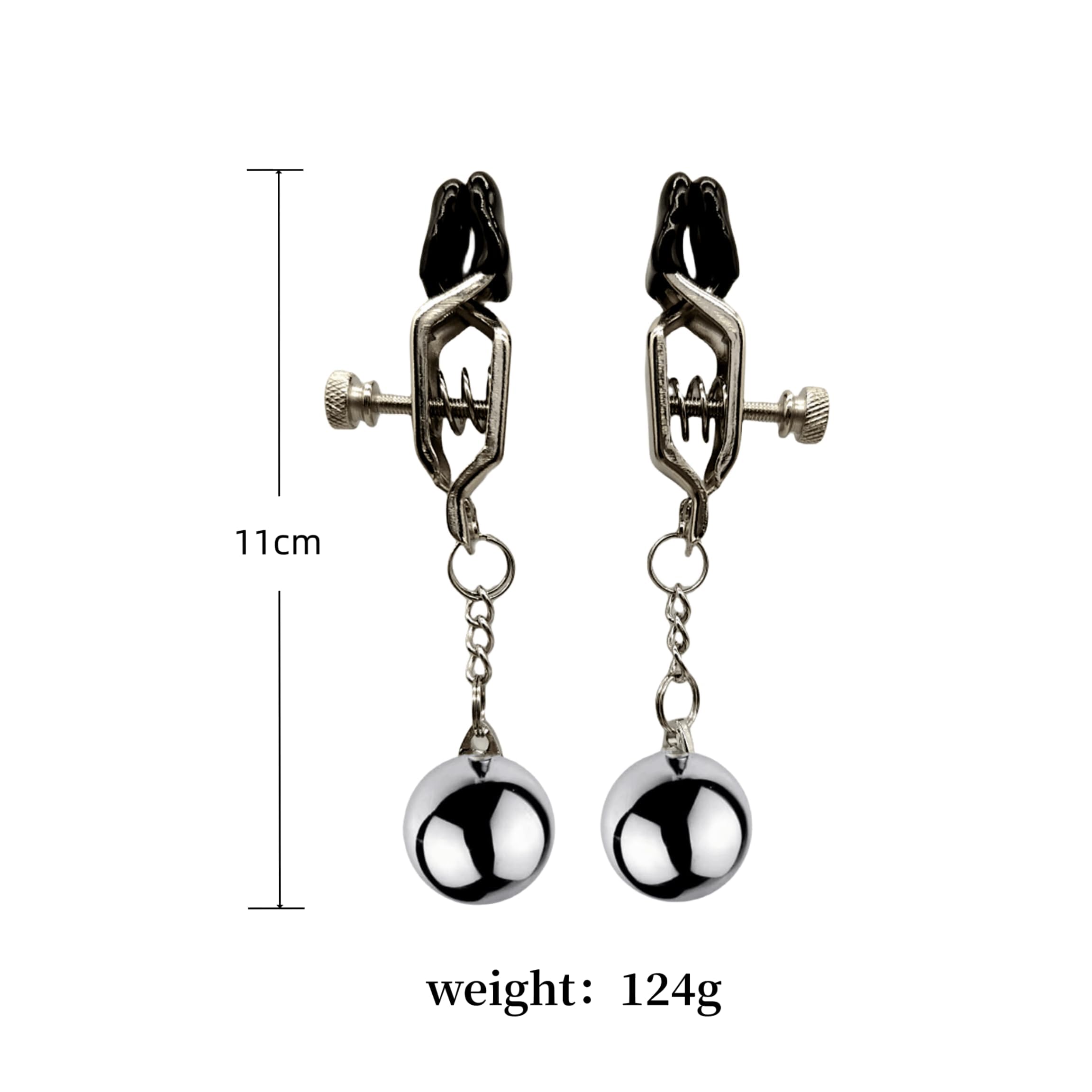 Pinces à Mamelons Magnétiques Avec Boules - Simulateur Pour Femmes/couples, Jeu SM - Neuf
