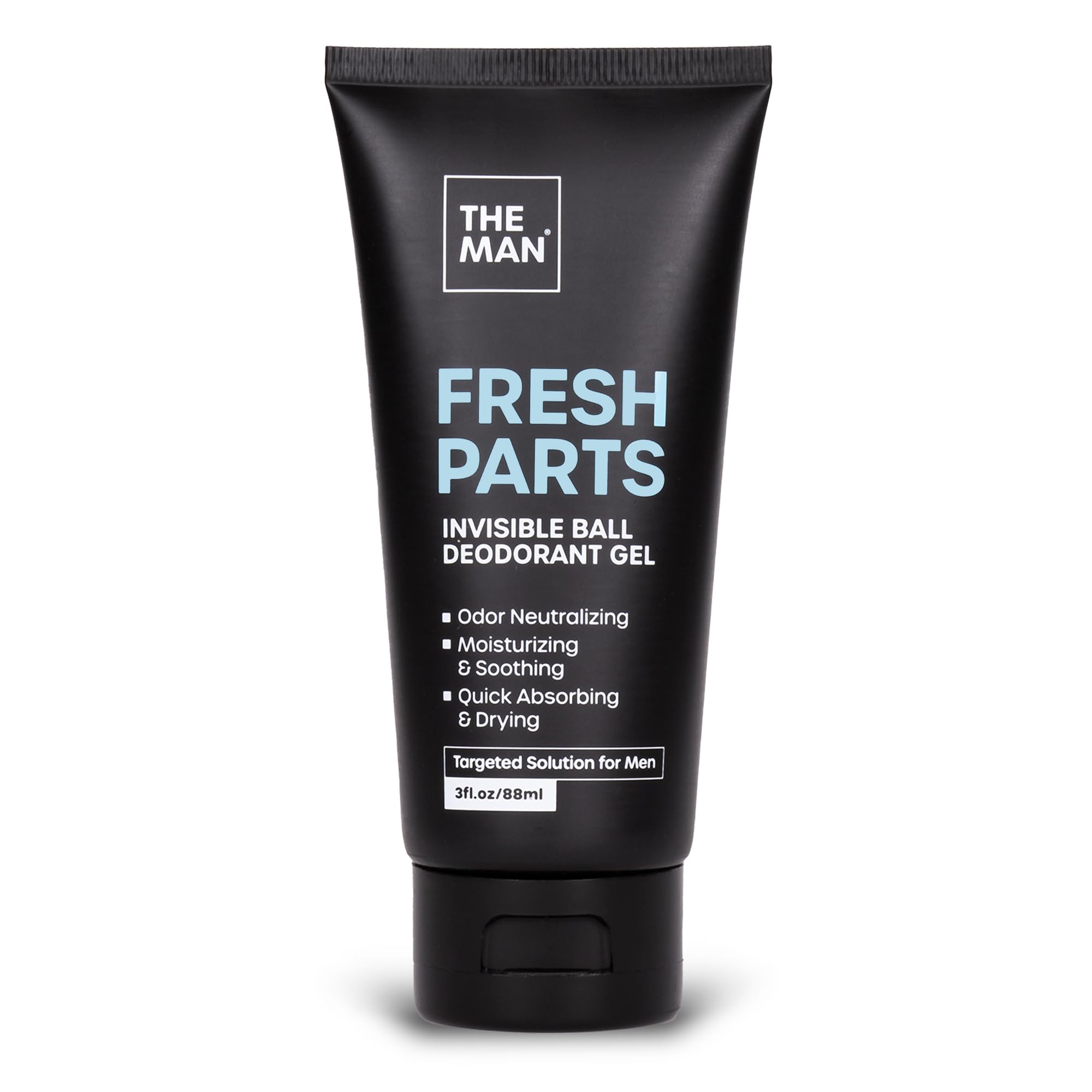 The Man Fresh Parts-Invisible Ball Deodorant Gel-Odor Control & Intimate Hygiene for Men-Quick Drying Balls, Crotch & Groin Gel-No Sticky or Powdery