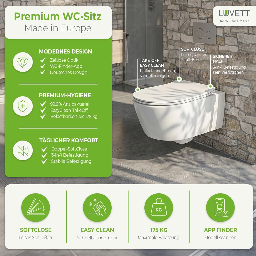 LUVETT D100 WC-Sitz D-Form Weiß