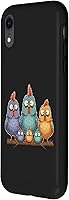 Vista 2 de Chicken My Cluck Crew, Three Big Hens + Four Tiny Chicks Case for iPhone XR