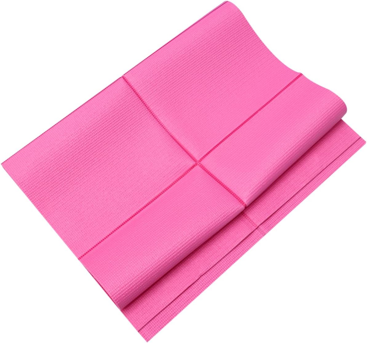HANABASS Portable Slip Yoga Mat for Travel Home Use Lightweight Fitness Exercise Mat Pink with Premium Cushioning for Joint Support