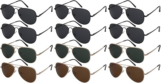 Edge I-Wear Edge I-Wear 12-Pack Wholesale Classic Aviators Sunglasses Polarized Lens N25095A-P