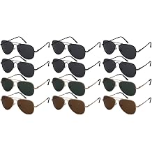 EDGEIWEAR 12 Pack Classic Bulk Wholesale Polarized Metal Aviator Sunglasses for Men Women UV400