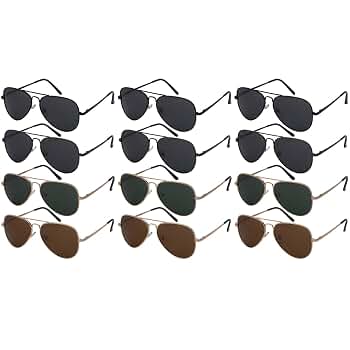 Mepase 50 Pcs Classic Pilot Sunglasses - Polarized Metal Frame UV Protection For Men & Women - View #2