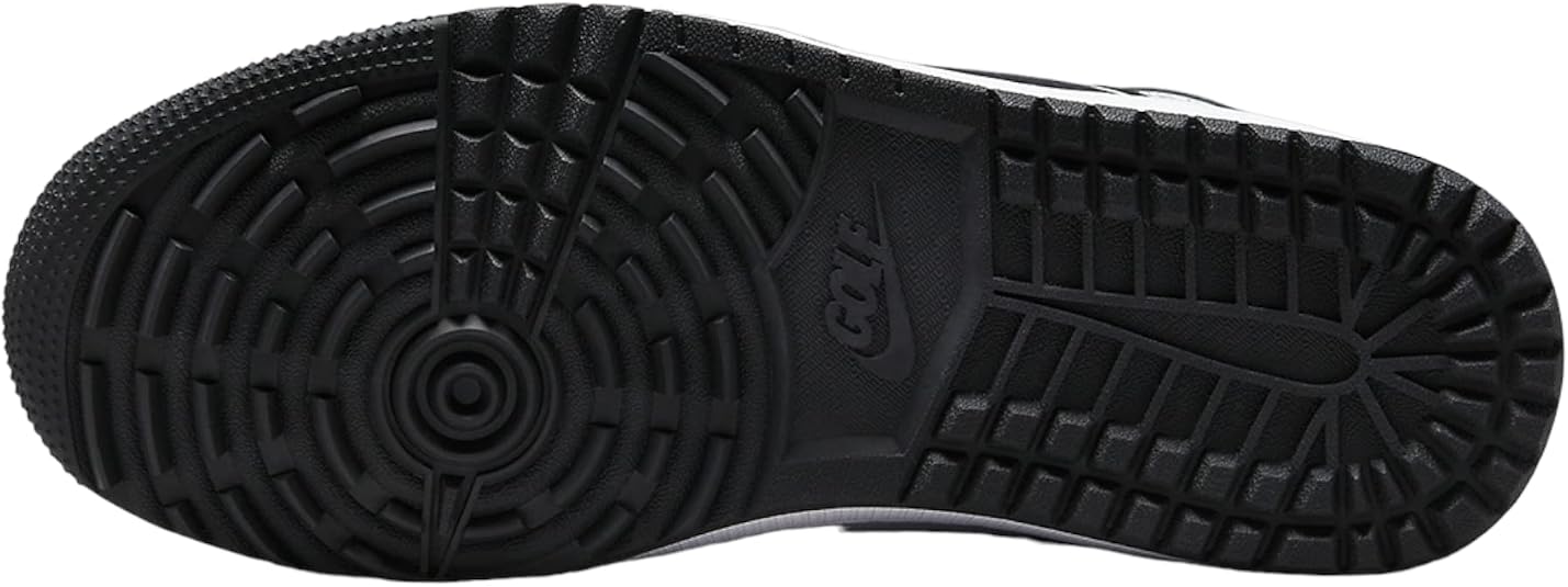 Nike Tênis de golfe masculino Jordan 1 High, Branco/preto, 10.5