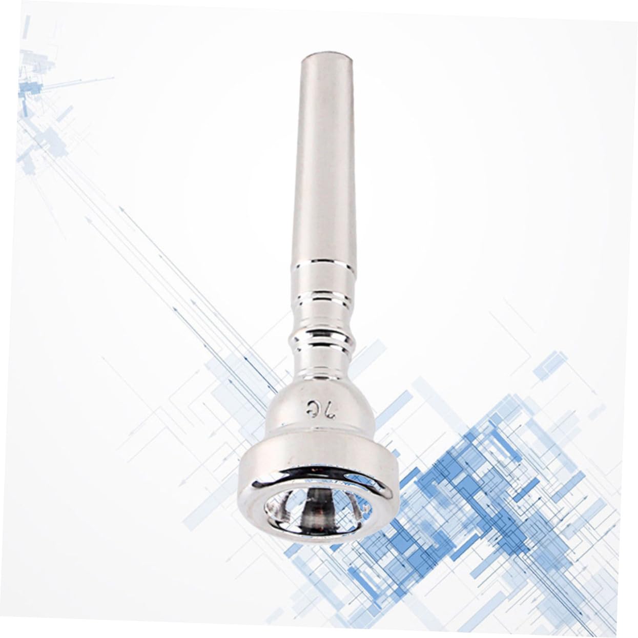 BESPORTBLE Music Mouthpiece Silver Trumpet Mouthpiece 7c Plated Trumpet Shape Superior Tone for Professionals