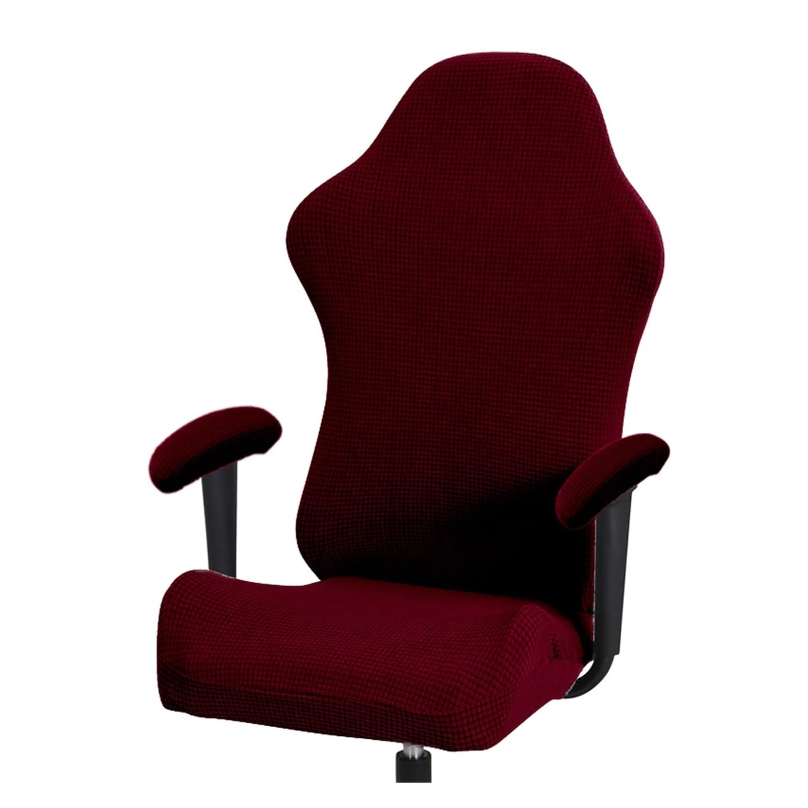 ZHOUXYFDC Gaming Chair Cover Thick Office Computer Game Chair Slipcovers Stretchy Reclining Racing Gaming Chair Cover Protector With Armrest Cover(Burgundy)