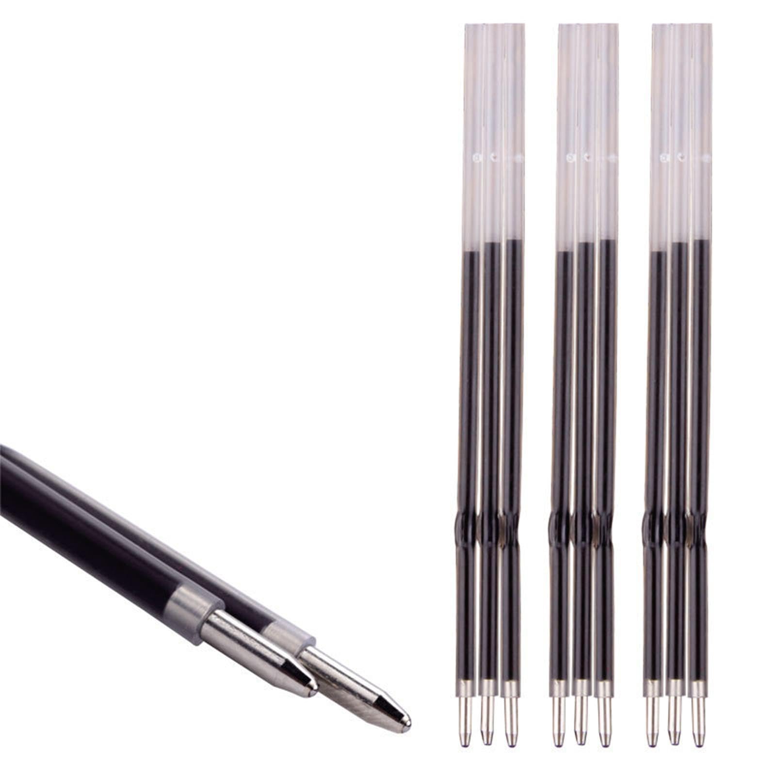 PLCPDM 200 ricariche per penna a sfera, blu e nero, 1,0 mm, retrattili, per ufficio, lavoro, scuola e compiti a casa