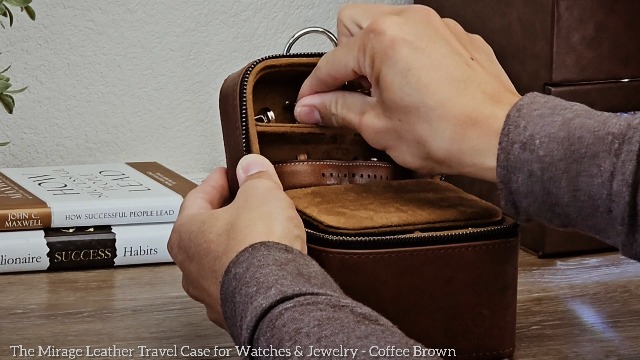 Amazon.com: Leather Watch and Jewelry Travel Case for Men