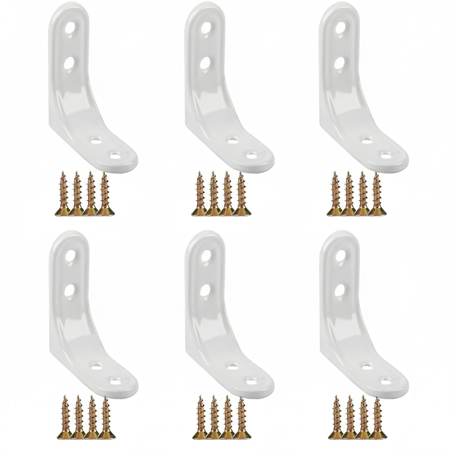 6Pcs Shelving Brackets,Heavy Duty Floating Shelf Angle Brackets