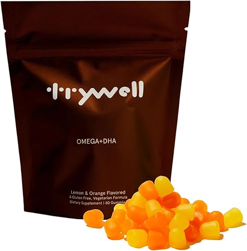 TRYWELL Gomitas Omega + DHA  Masticables, nutritivas y convenientes  A base de pectina, vegetarianas y de color y sabor natural  Fabricado en los