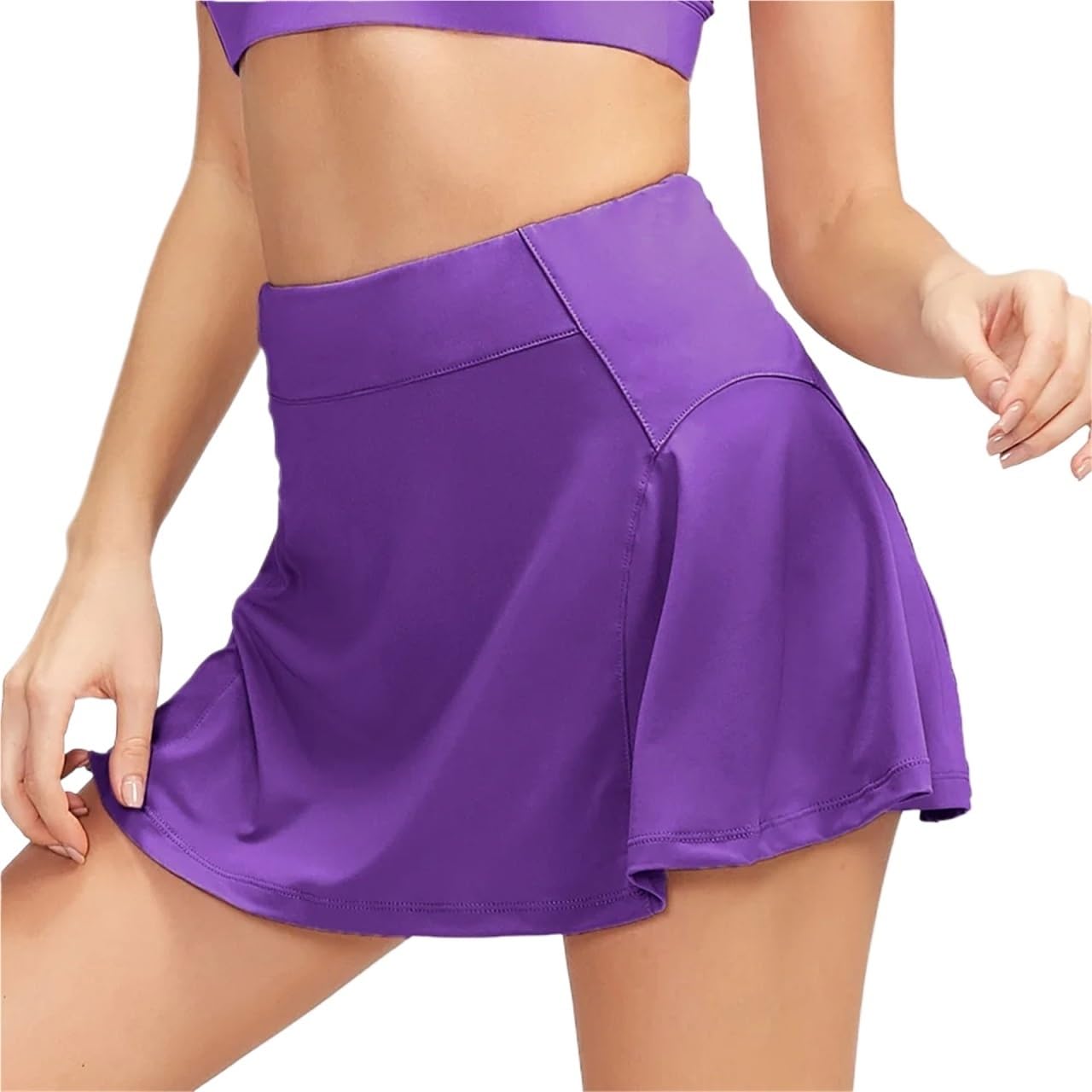 Falda Deportiva de Cintura Alta for Mujer, Ideal Yoga, Fitness y Tenis, Resistente a la exposición Transpirable Falda de Tenis