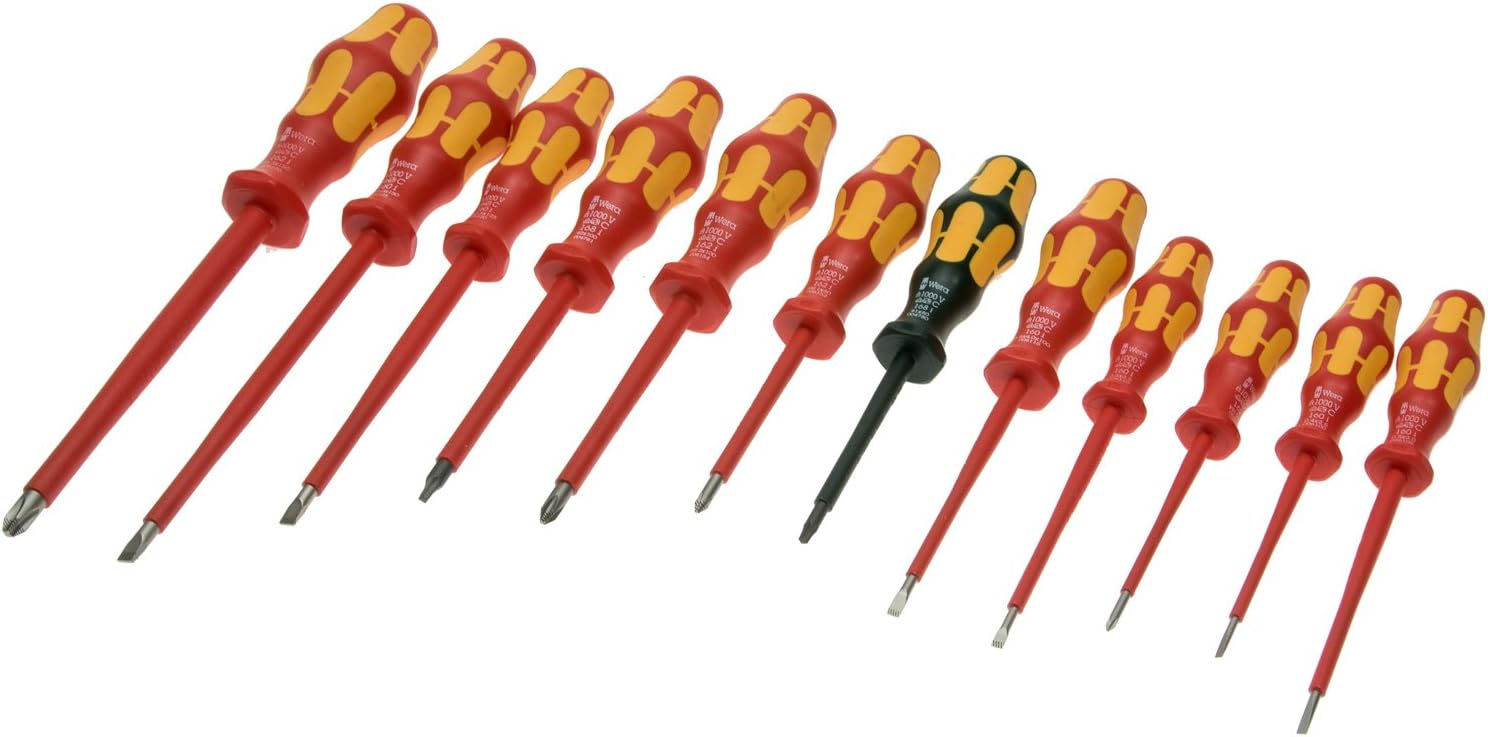 Wera Vde Insulated Screwdriver Set 12Pc (Sl/Ph/Sq), 160I/12